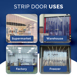 Cooler or Freezer Strip Curtain Door Low Temp Strips Complete Kit