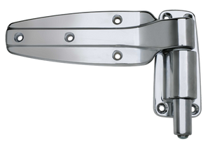 Kason 1248 Spring-Loaded Hinge, Polished Chrome, Offset Mount